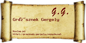 Grásznek Gergely névjegykártya