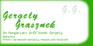 gergely grasznek business card